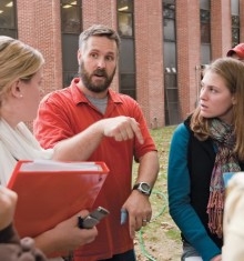 Professor Matthew Evans with his class.